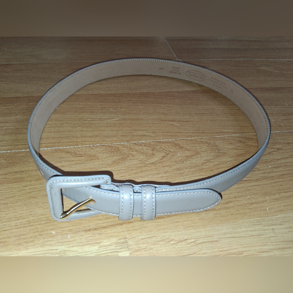 Talbots Made In Italy Taupe Leather Belt Size Medium